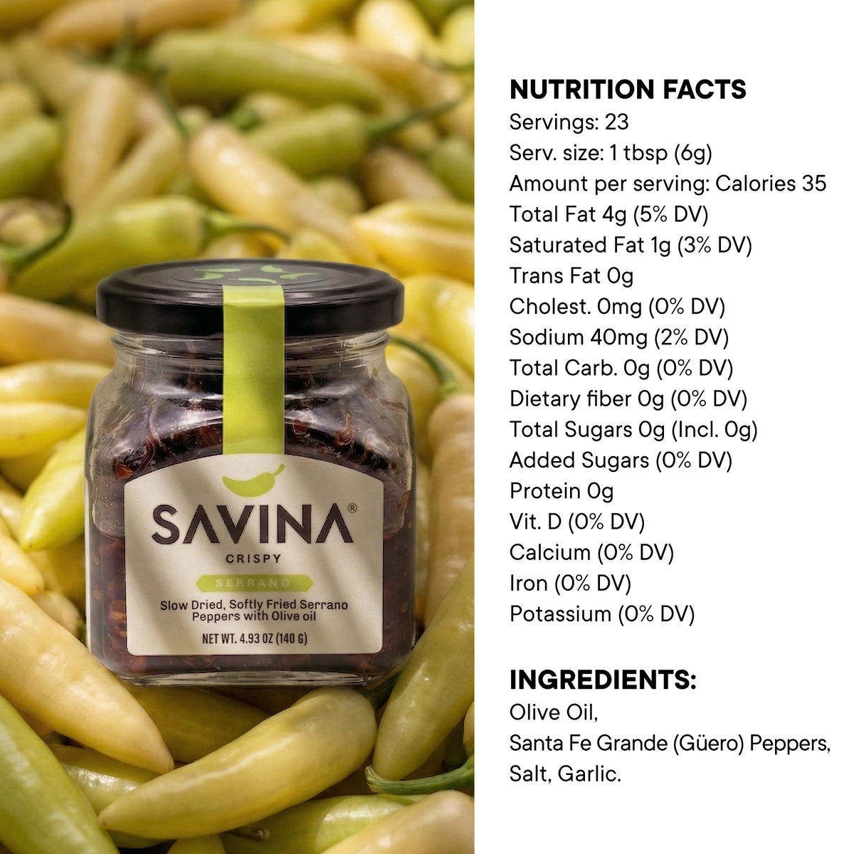 Savina Chiles Güero Chile Crisp
