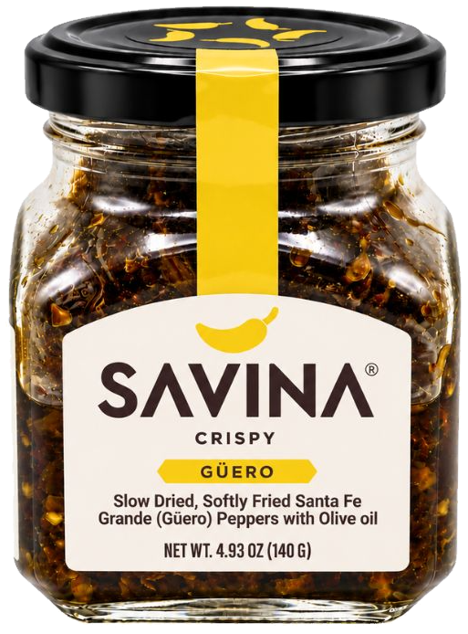 Savina Crispy Güero chile crisp jar